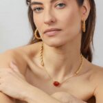 Чокер с красным агатом — изображение 2